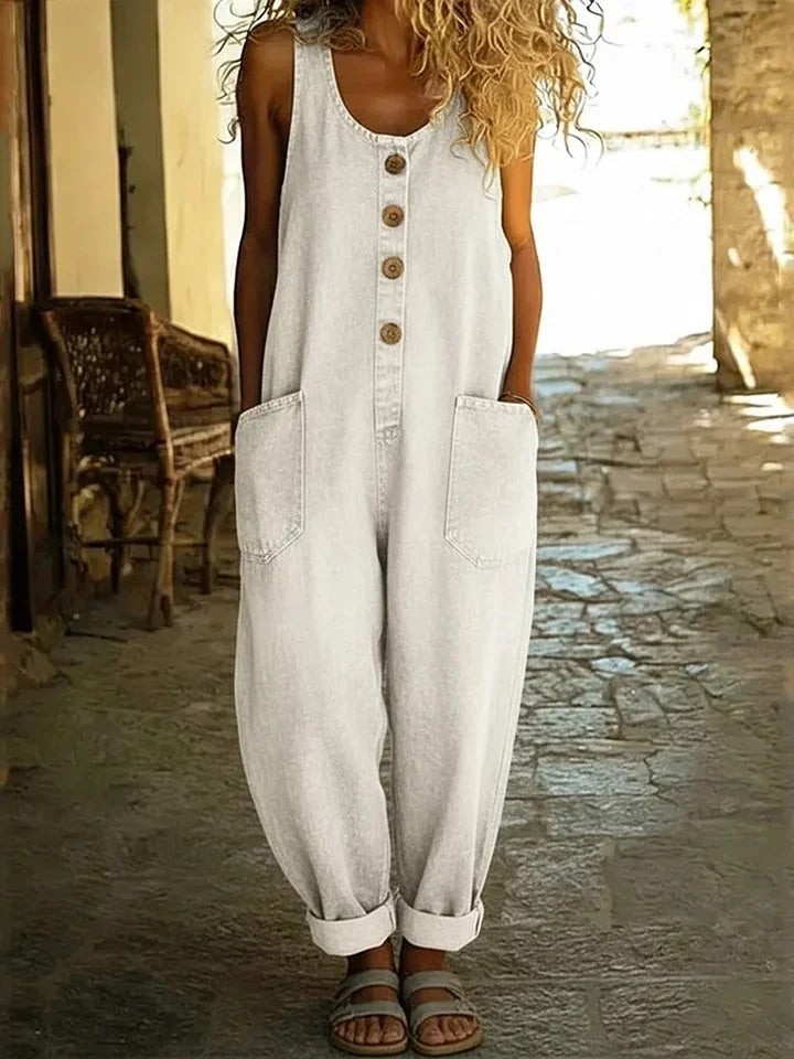 Olivia Sydney - Vintage Wash Cotton Denim Overalls