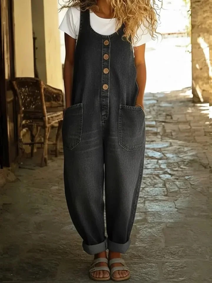 Olivia Sydney - Vintage Wash Cotton Denim Overalls