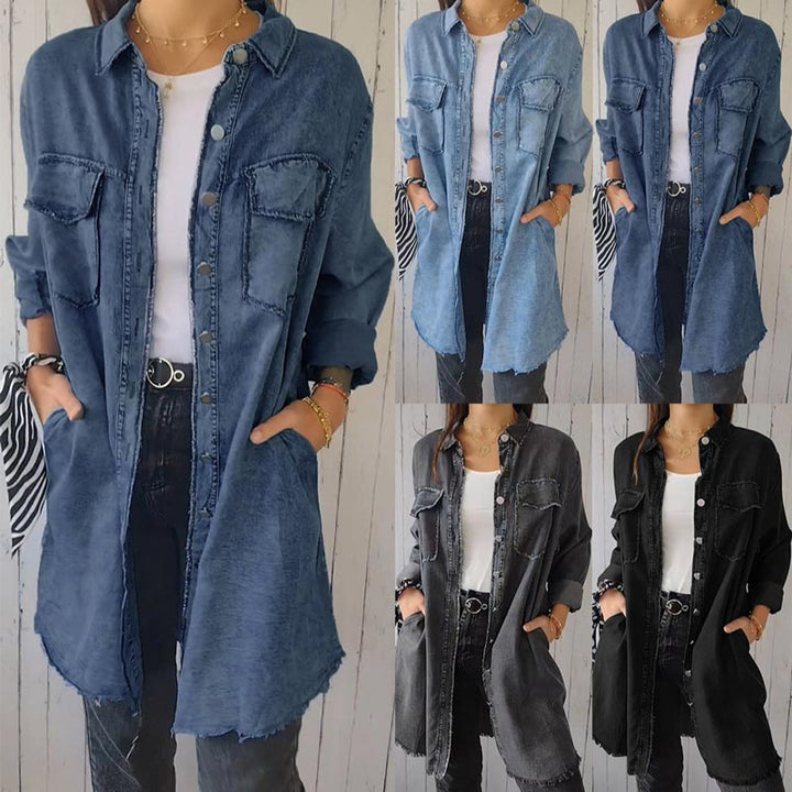 Olivia Sydney - Trendy Oversized Denim Blazer