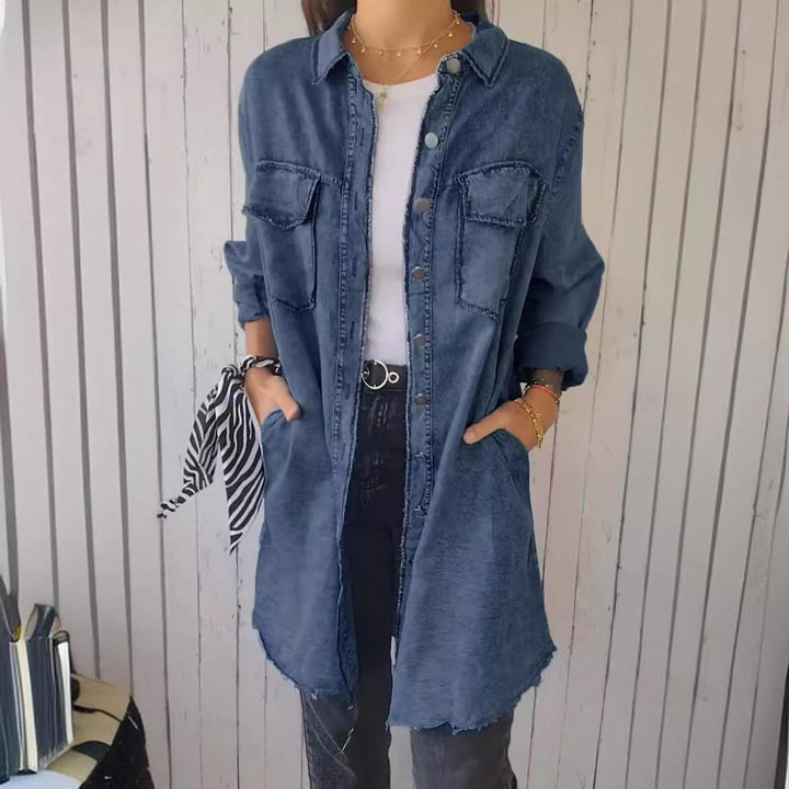 Olivia Sydney - Trendy Oversized Denim Blazer