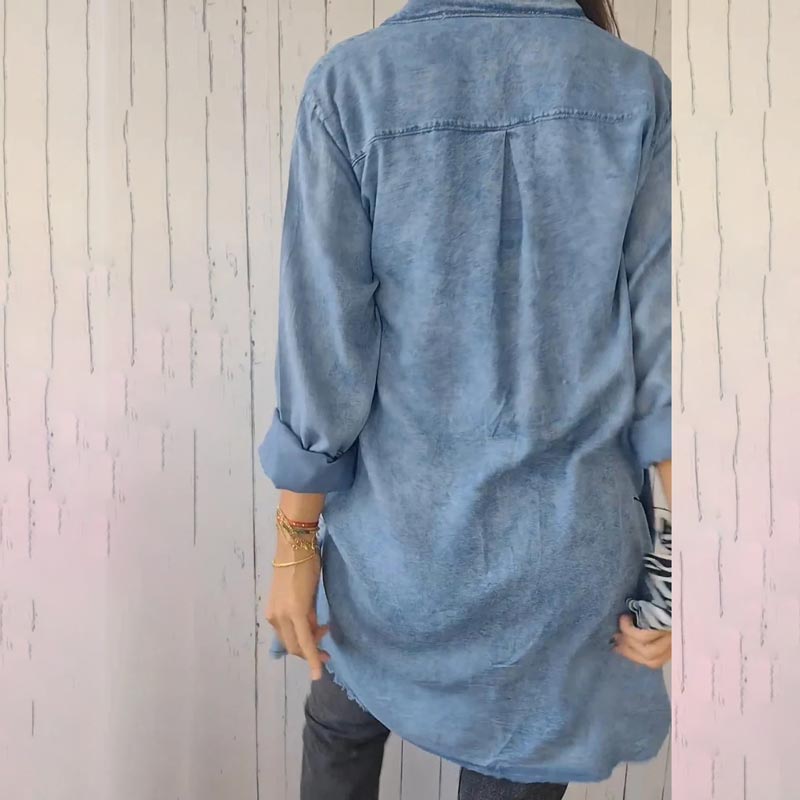 Olivia Sydney - Trendy Oversized Denim Blazer