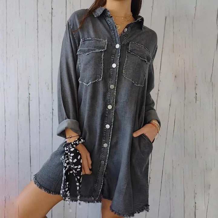 Olivia Sydney - Trendy Oversized Denim Blazer