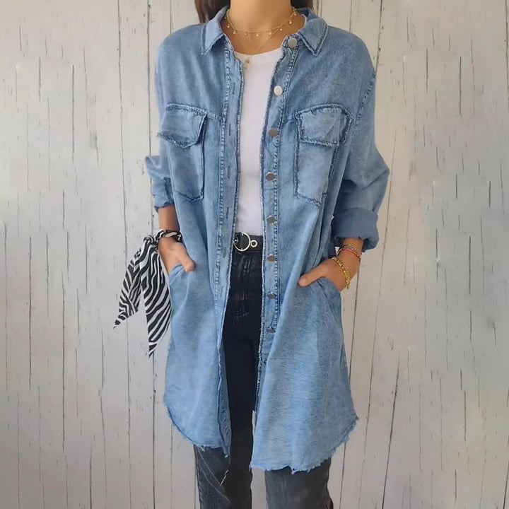 Olivia Sydney - Trendy Oversized Denim Blazer