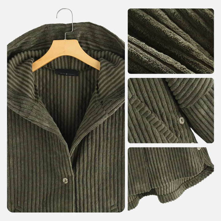 Olivia Sydney - Ribbed Hooded Coat