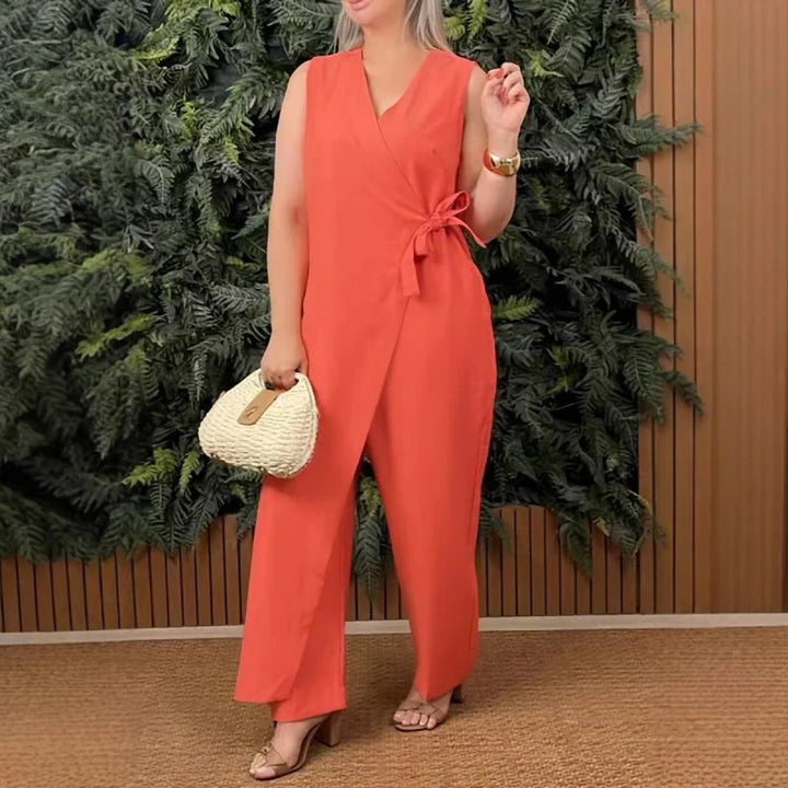 Olivia Sydney - Elegant V-Neck Jumpsuit