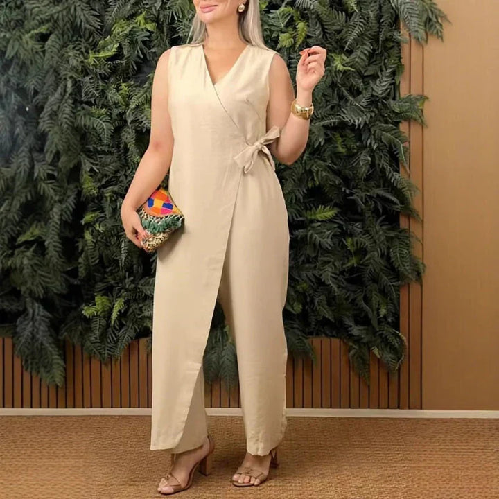 Olivia Sydney - Elegant V-Neck Jumpsuit