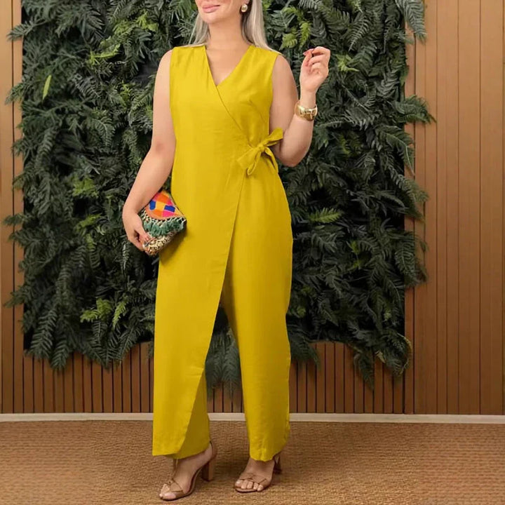Olivia Sydney - Elegant V-Neck Jumpsuit