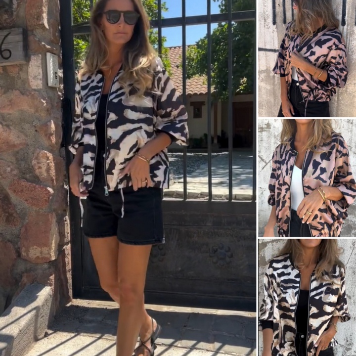 Olivia Sydney - Spring Jacket with Zebra Zipper