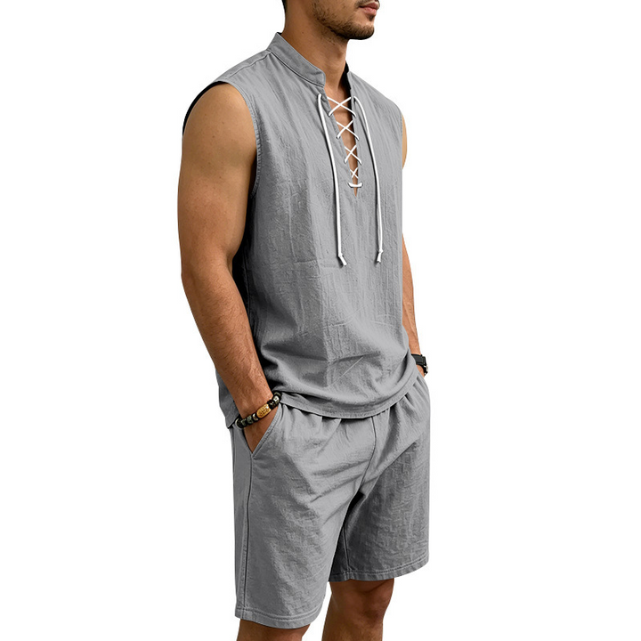 Olivia Sydney - Linen Shirt and Shorts Set
