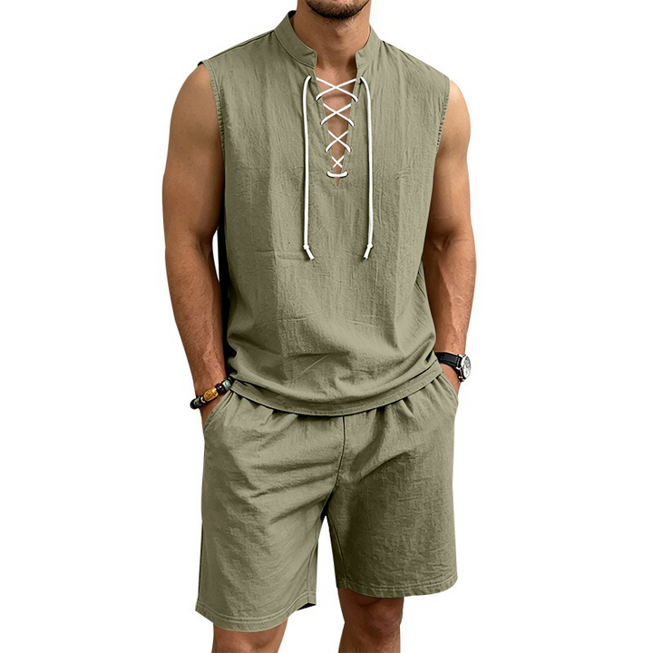 Olivia Sydney - Linen Shirt and Shorts Set