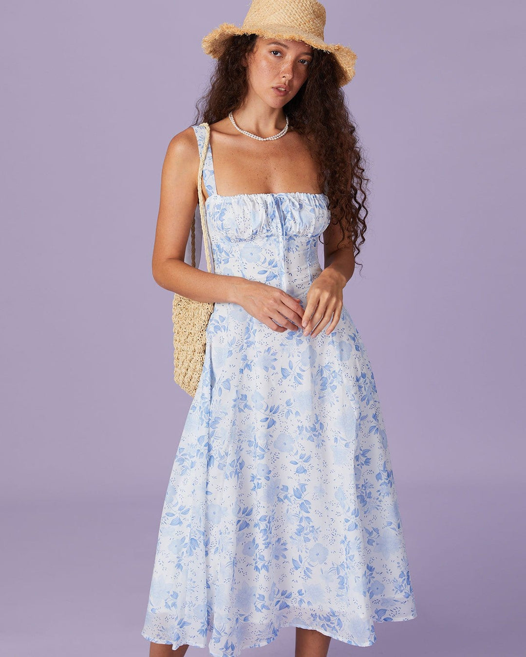 Olivia Sydney - Blue Floral Midi Dress