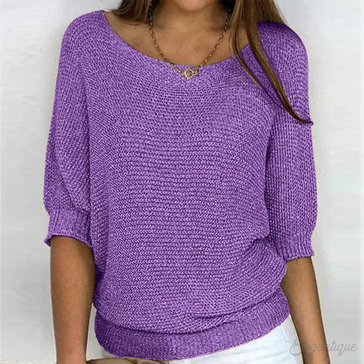 Olivia Sydney - Elegant Braided Knit Jumper