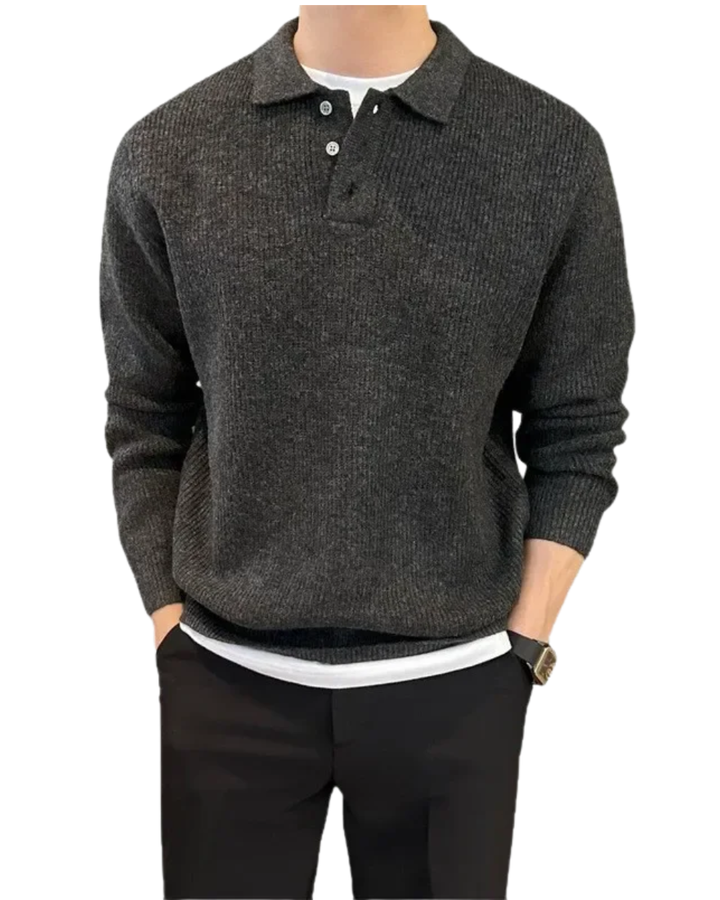 Olivia Sydney - Elegant Knit Polo Sweater