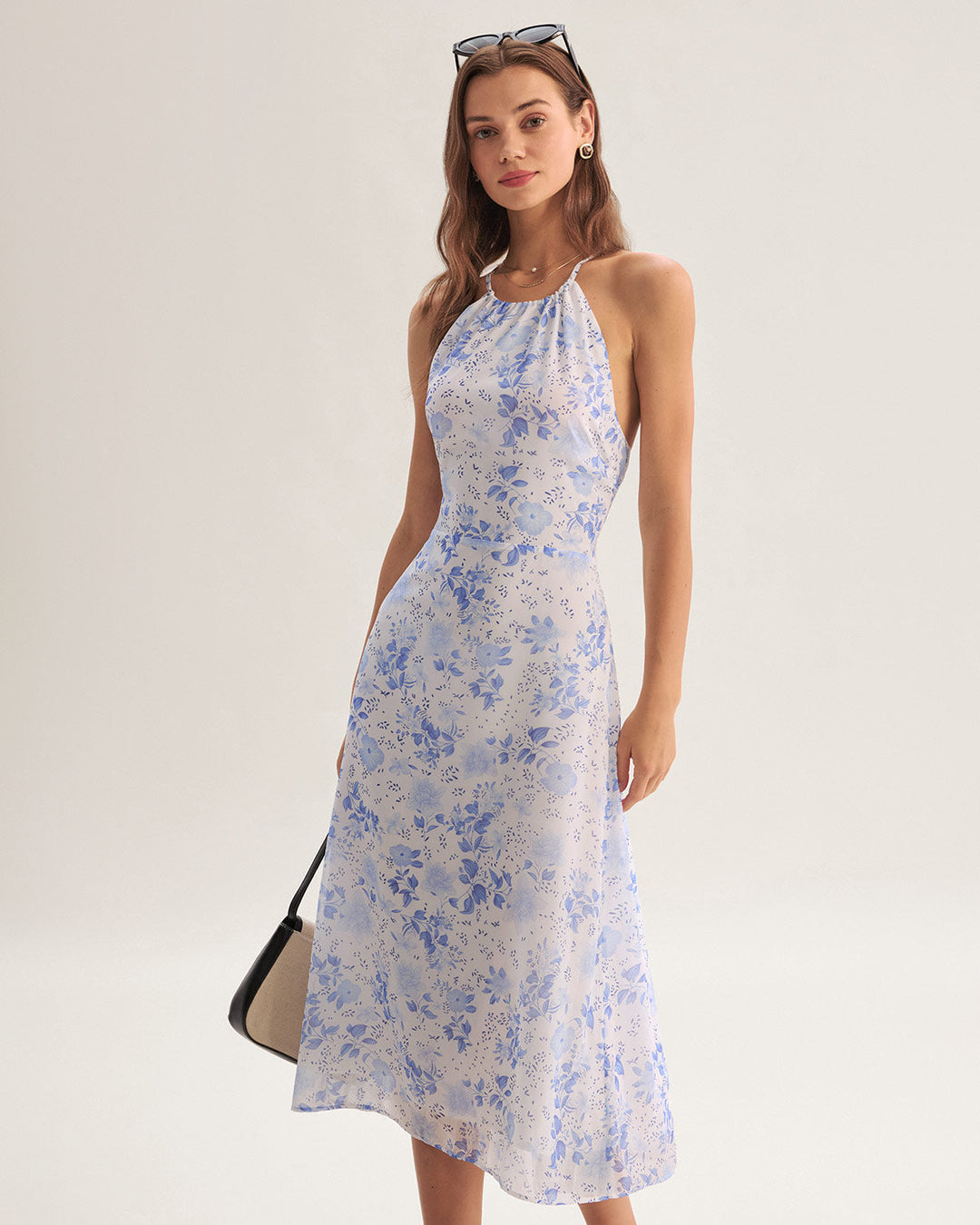 Olivia Sydney - Blue Floral Midi Dress