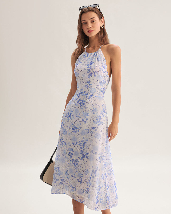 Olivia Sydney - Blue Floral Midi Dress