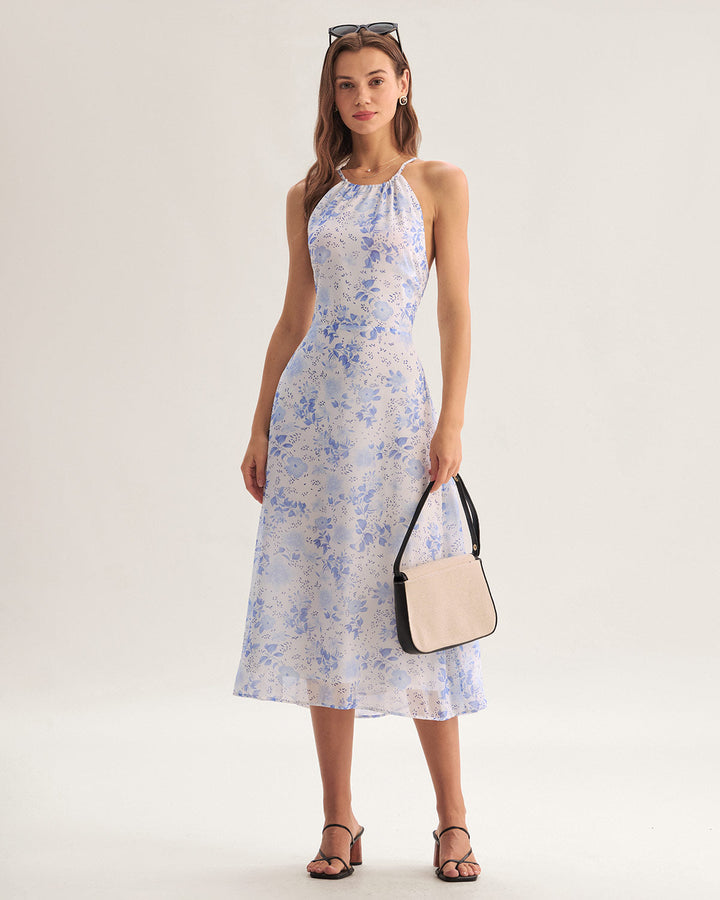 Olivia Sydney - Blue Floral Midi Dress