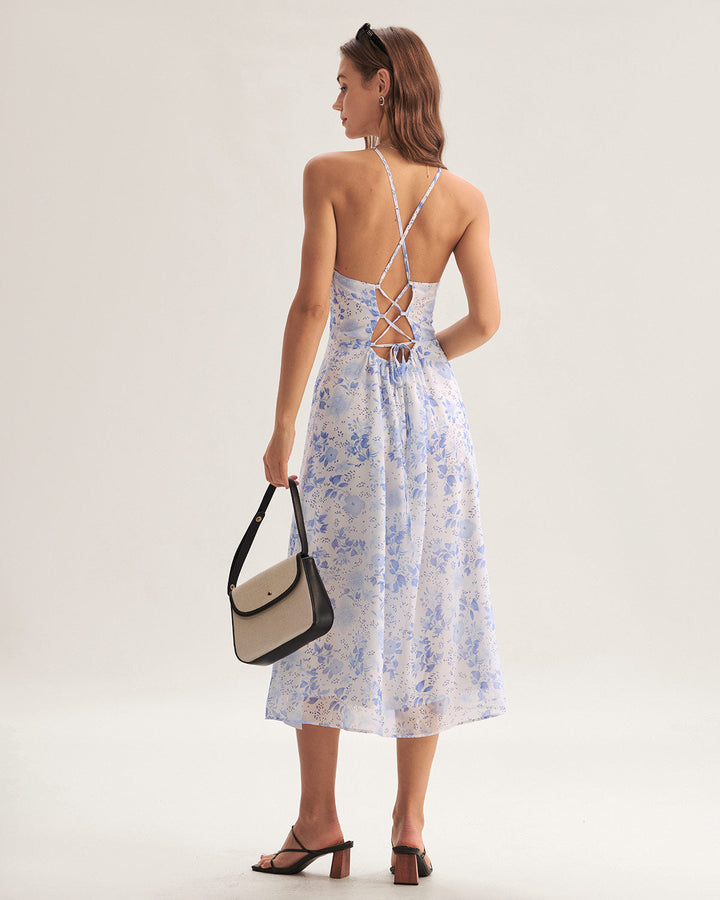 Olivia Sydney - Blue Floral Midi Dress