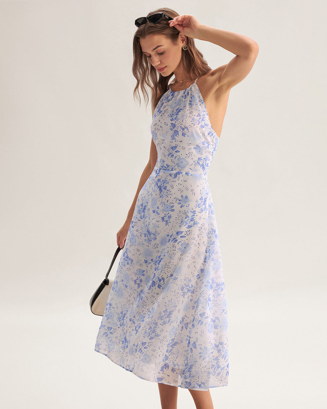 Olivia Sydney - Blue Floral Midi Dress