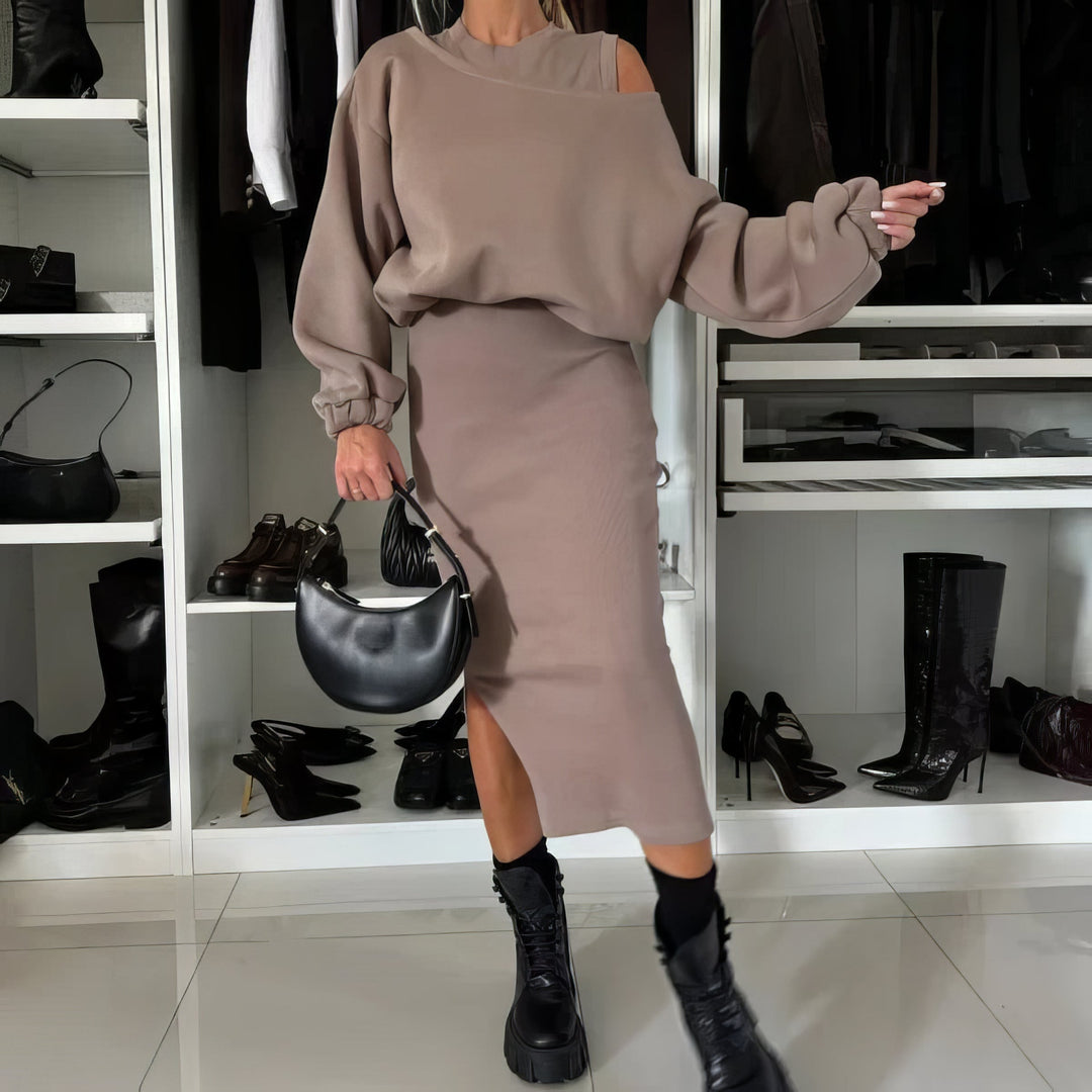 Olivia Sydney - Set of 2 Sleeveless Sweatshirt and Women's Dress