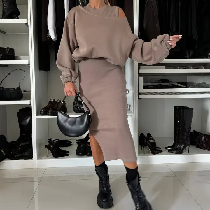 Olivia Sydney - Set of 2 Sleeveless Sweatshirt and Women's Dress